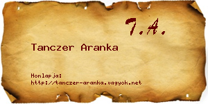 Tanczer Aranka névjegykártya