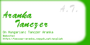 aranka tanczer business card